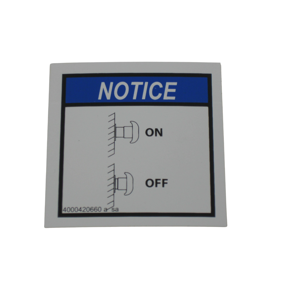 4000420660 Estop On Off Decal | Genuine Haulotte