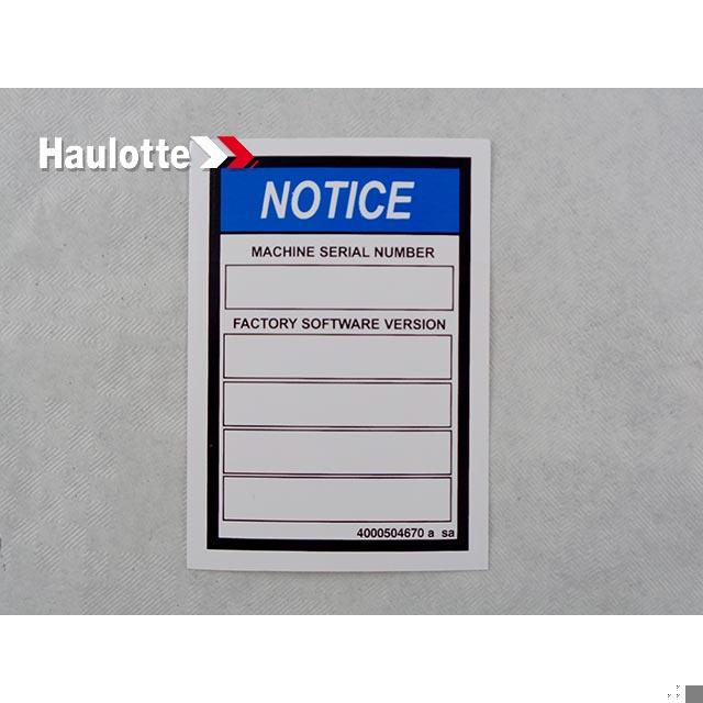 4000504670 Information Explanation | Genuine Haulotte