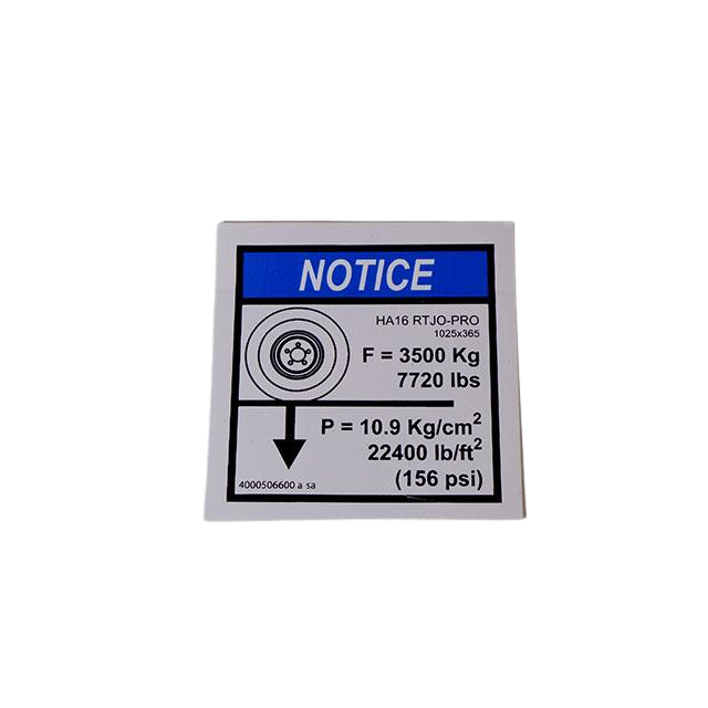 4000506600 Max Pressure Label Ha16 1025X3 | Genuine Haulotte