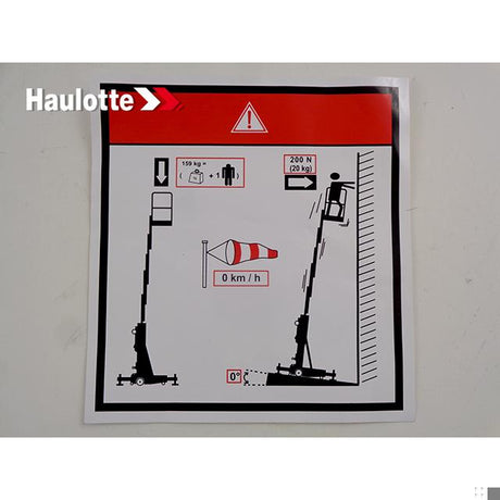 Part Number 4000713010 Info-Explanation Label fits Haulotte