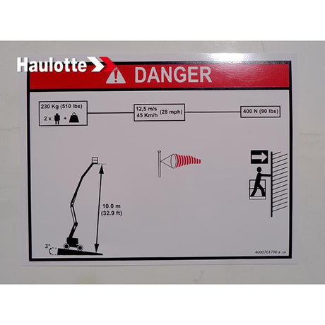 Part Number 4000761700 Load Height fits Haulotte