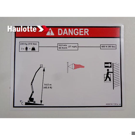 Part Number 4000761720 Load Height fits Haulotte