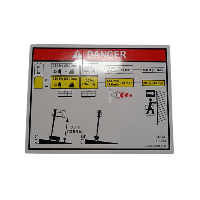 Part Number 4000816050 Load Height fits Haulotte