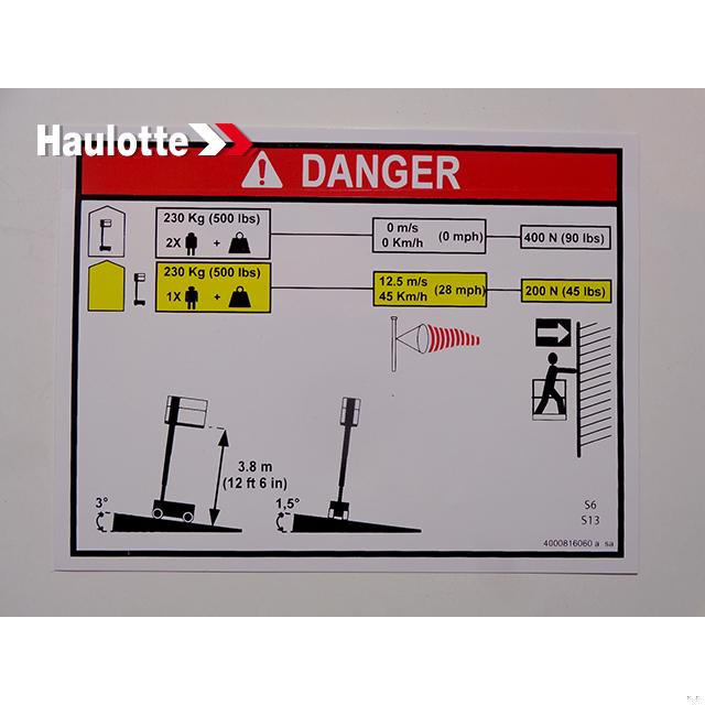 Part Number 4000816060 Load Height fits Haulotte