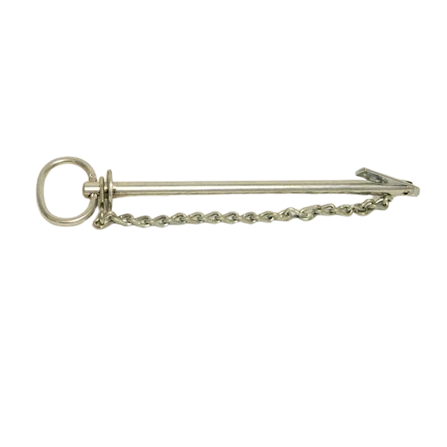 Part Number A-00028 Clevis Pin-Tension Lock 1/2 X 8 1/4 W/12In Chain Lanyard fits Haulotte