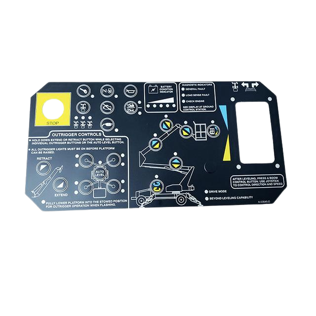 A-03545-D Control Box Decal Overlay-Four Wheel Steer-Upper-Articulating | Genuine Haulotte