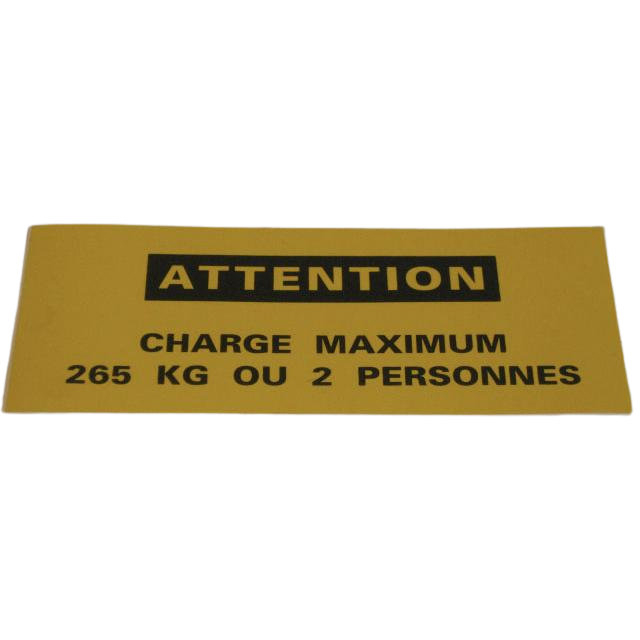 Part Number ABM00515 Label fits Haulotte