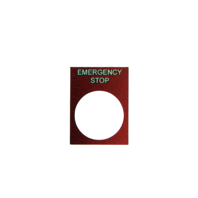 B00-00-0017 Legend Plate 'Emerg Stop' | Genuine Haulotte