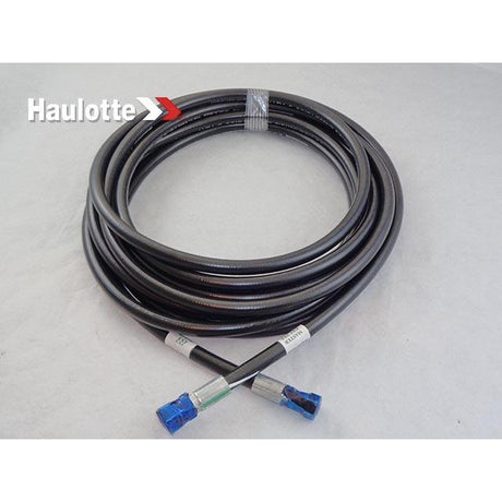 Part Number B02-01-0321 Hose, Hydraulic, #4 X 310In With #6 Fmorfs Str (Master Ext Tee) (Green) And #4 Fmorfs Str (Slave Ext) (Green) fits Haulotte
