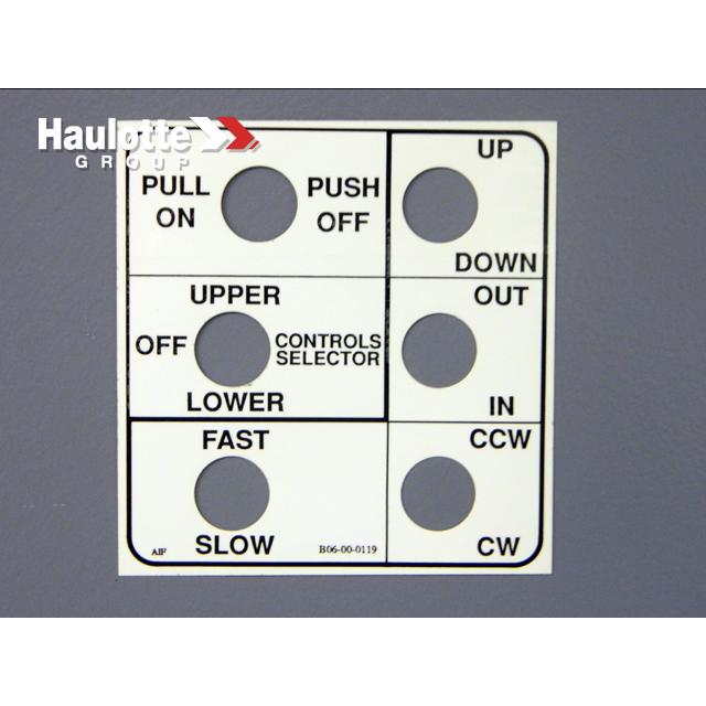 B06-00-0119 Decal "Lower Control..." | Genuine Haulotte