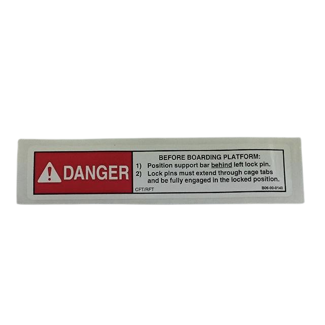 B06-00-0140 Decal-"Danger:Before......" | Genuine Haulotte