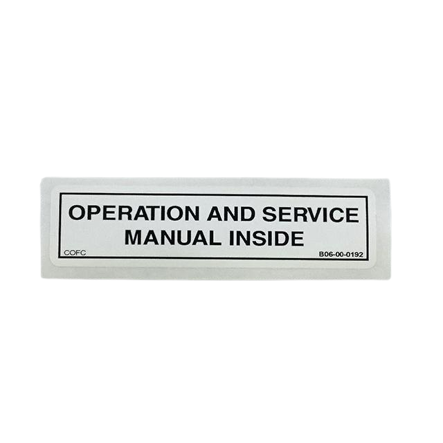 B06-00-0192 Decal-Operation & Service Manual | Genuine Haulotte