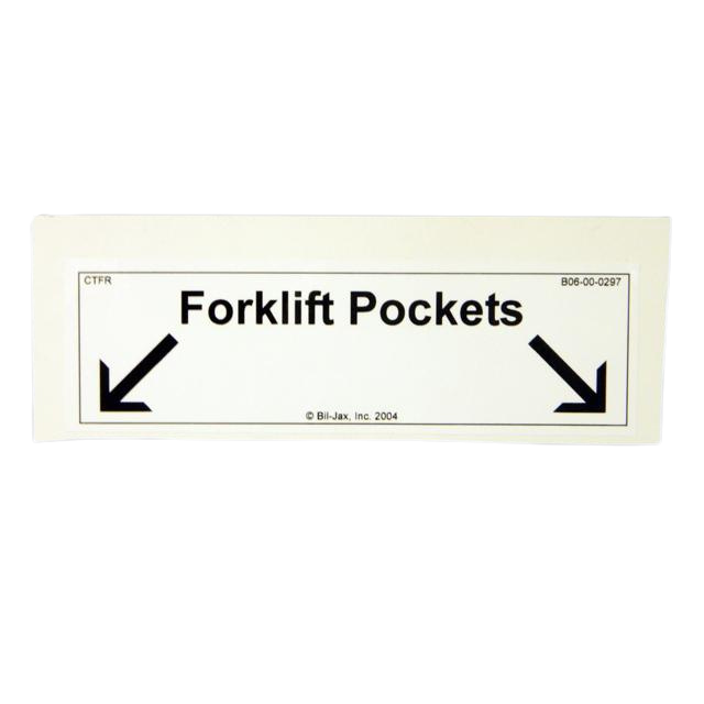 B06-00-0297 Decal-Fork Lift Pocket | Genuine Haulotte