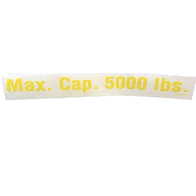 B06-00-0354 Decal-5000# Capacity Transfer-1In X 10In-Pms123C On Clear | Genuine Haulotte