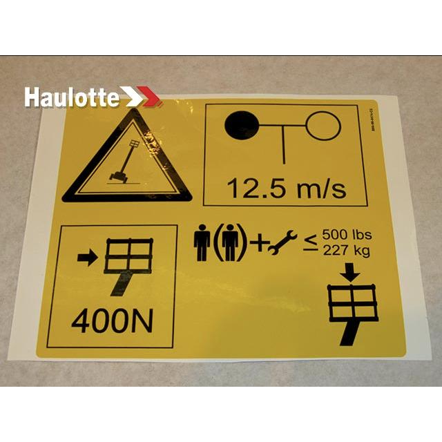 B06-00-0474-CE Decal-Tip Over Hazards-Ce | Genuine Haulotte