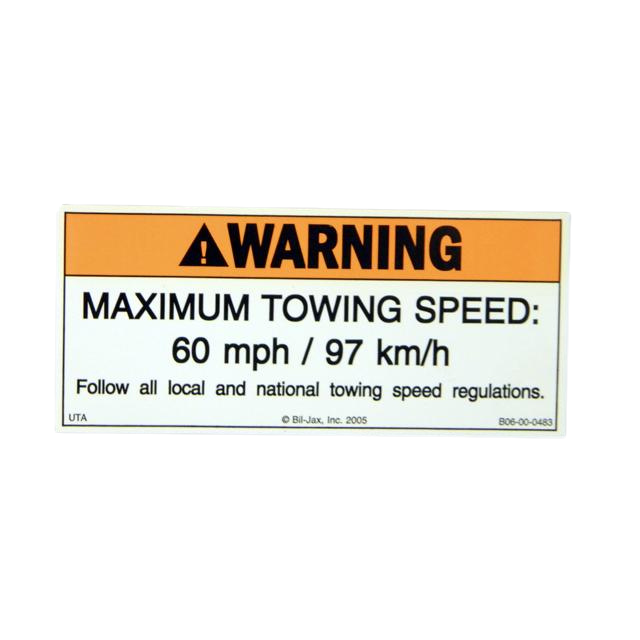 B06-00-0483 Decal-Warning-Max Towing Spd | Genuine Haulotte