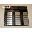 Part Number B06-00-0524 Plate-Annual Insp-6.25X5.5,.025 Anod Alum, 3M9472, 4 Corner Holes fits Haulotte