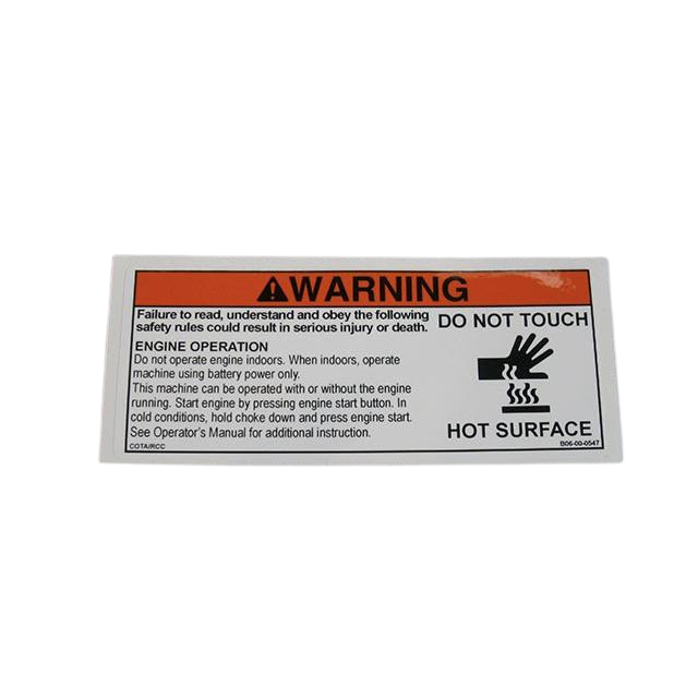 B06-00-0547 Decal-Warning-Eng Operate-Hot | Genuine Haulotte