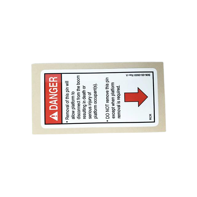 B06-00-0669 Decal-Danger-Cage Pin | Genuine Haulotte