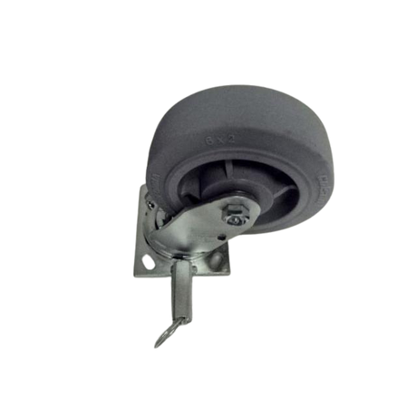 Part Number B08-01-0003 Caster-6In-Plt-Swl Lck-Nm Rubb fits Haulotte