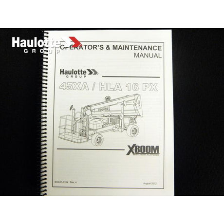 Part Number B33-01-0104 Manual-Operation-45Xa fits Haulotte