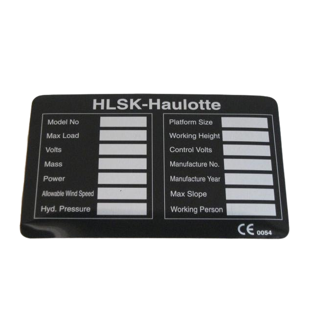 NQUPRA1041 Name Plate | Genuine Haulotte