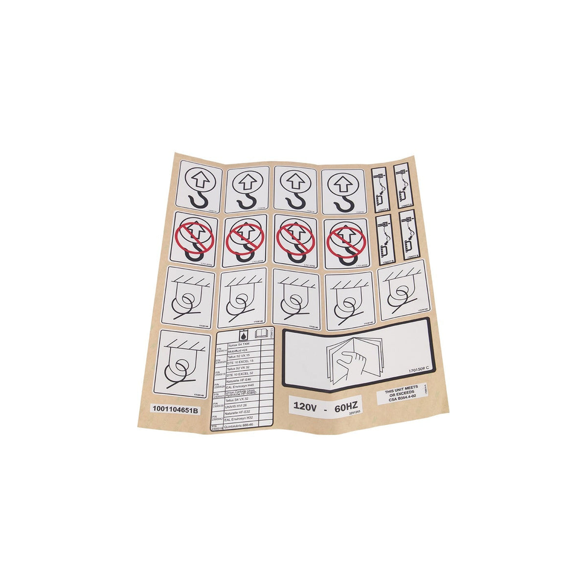 JLG 1001104651 Decal, Kit - Genuine JLG Replacement Part | BHE Lift Parts