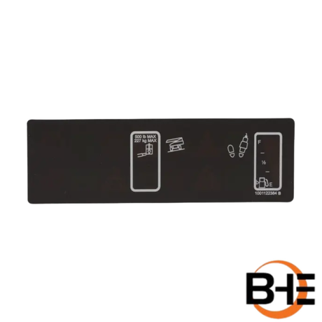 Part Number 1001122384 Decal Light Panel Platform