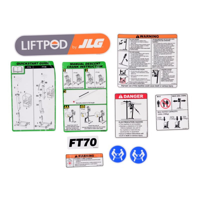 JLG 1001152422 Install, Decals, Mast Liftpod - Genuine JLG Replacement Part | BHE Lift Parts