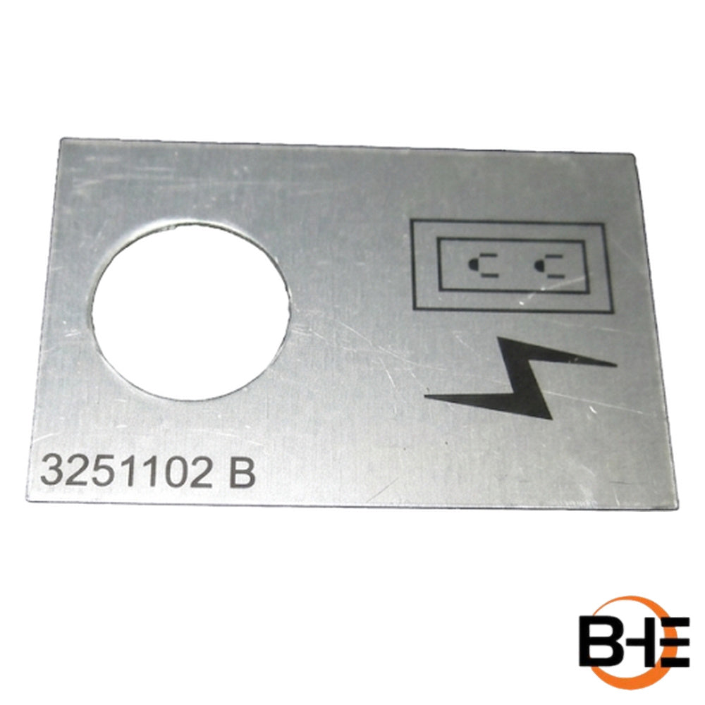 Part Number 3251102 Nameplate, Generator | JLG