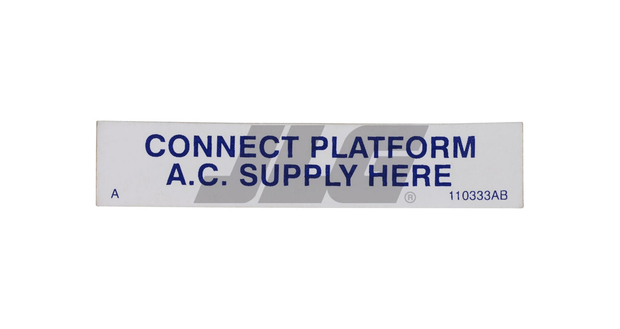 110333 Decal, AC Outlet | Skyjack