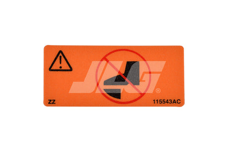 Part Number 115543 No Step Label fits Skyjack