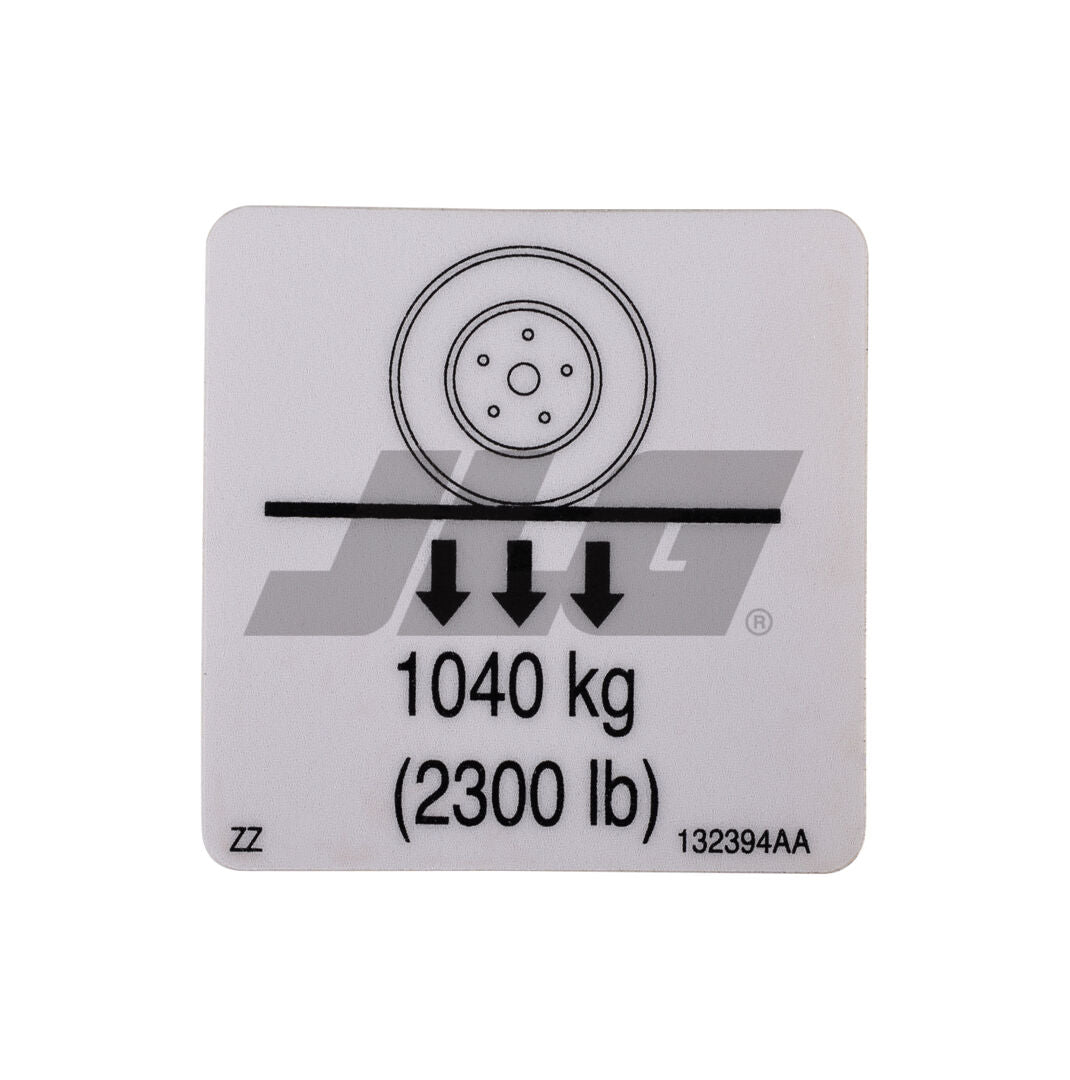 132394 Wheel Load Label | Skyjack
