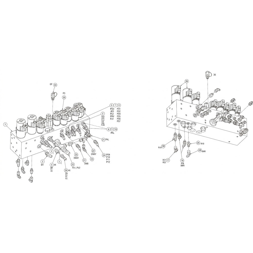 Part Number 0260219 Hydraforce Manifold Assembly | Genuine Snorkel