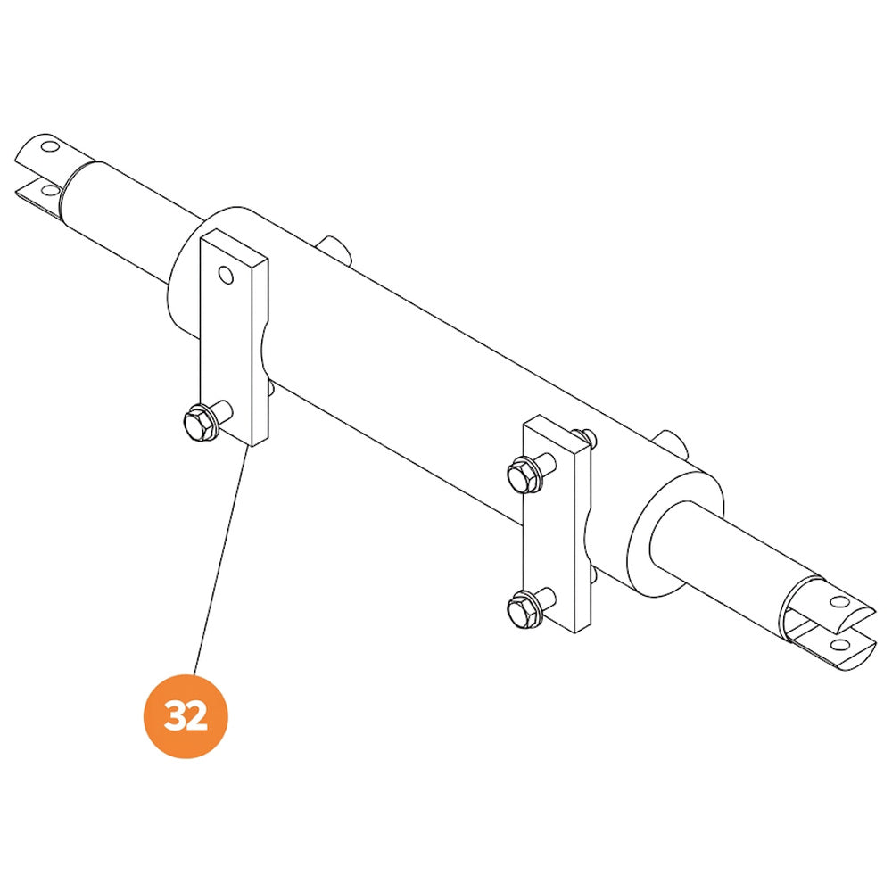 Part Number 0261507-000-3 A46 Steer Cylinder | Genuine Snorkel
