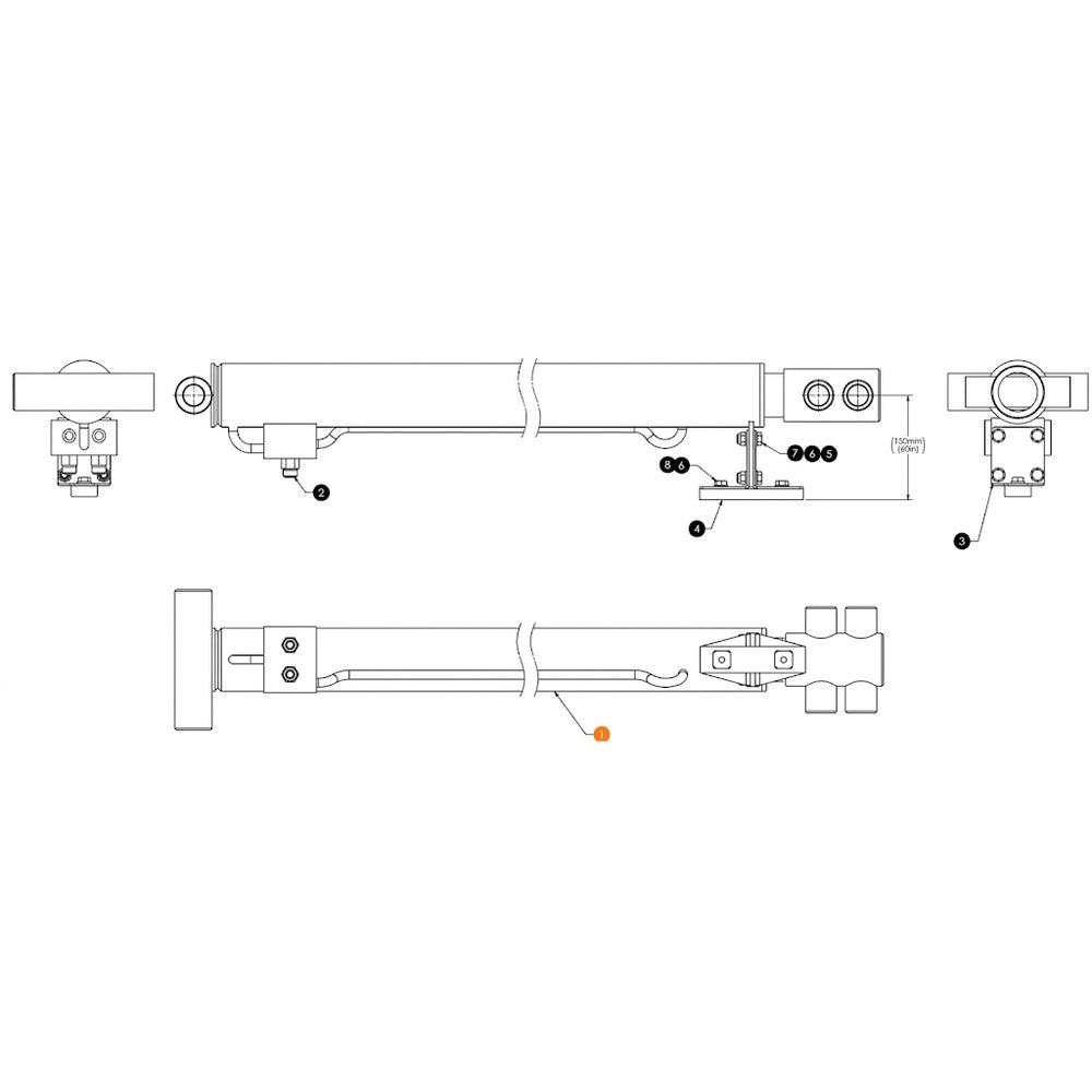 Part Number 106815-000-3 Boom Extend Cylinder | Genuine Snorkel