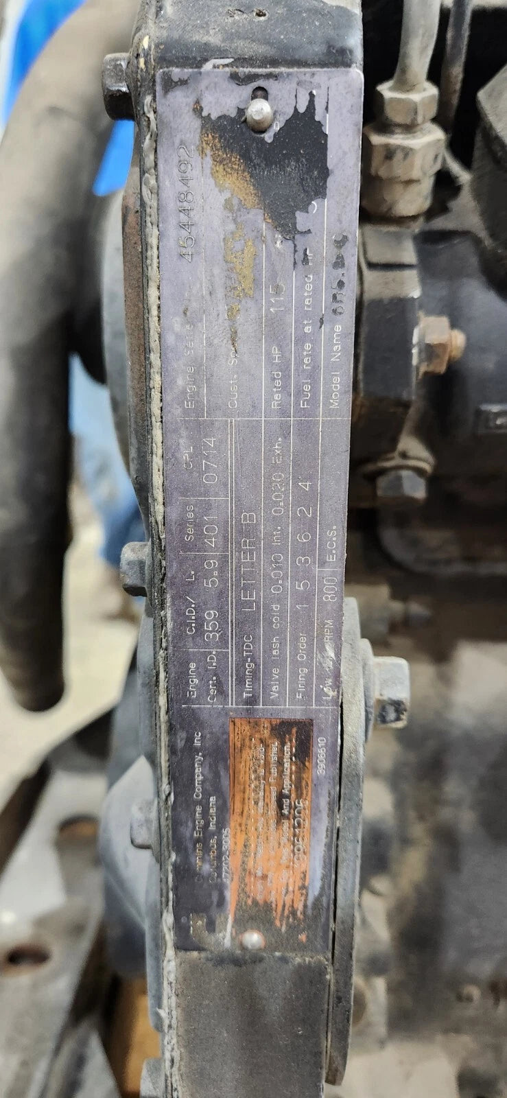 Part Number Cummins 6B5.9 from Lull 1044C-54 (Used/Core)
